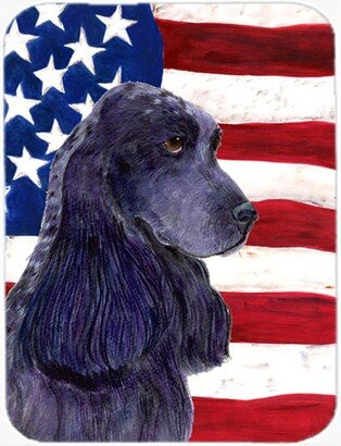 SS4227LCB USA American Flag with Cocker Spaniel Glass Cutting Board