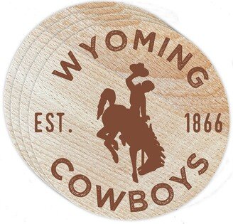 University Of Wyoming Wood Coaster Engraved 4-Pack