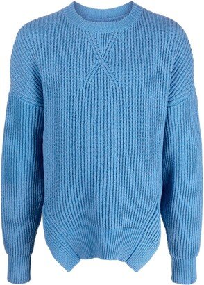 Curved-Hem Knit Jumper