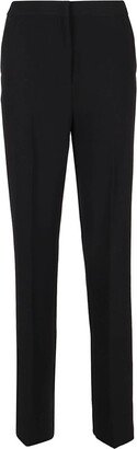 Flared Poly Crepe Trousers