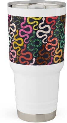 Travel Mugs: Snake-A-Delic - Multi Travel Tumbler, 30Oz, Multicolor