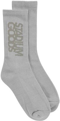 STADIUM GOODS® ribbed logo Green Mist socks