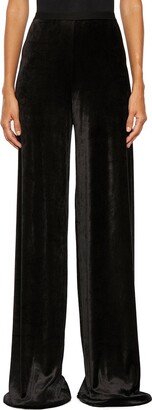 Velvet Wide Leg Trousers-AA