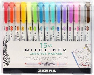 Zebra 15ct Mildliner Dual-tip Creative Marker Assorted Colors