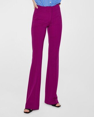 CALLAS Milano Danae High-Rise Crepe Flare Pants