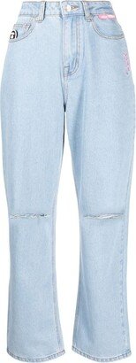 High-Waist Straight-Leg Jeans-AD