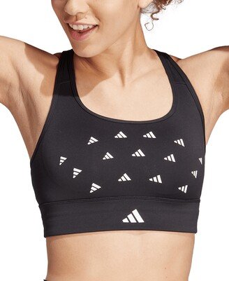 Women's Training Essentials Logo Sports Bra - Black/white