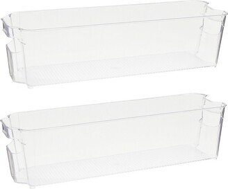 Okuna Outpost 2 Pack Plastic Freezer Organizers, Breastmilk Storage Containers (14.5 x 4 x 3.75 In)