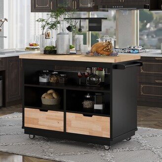 Aoolive Kitchen Cart Rolling Mobile Kitchen Island ,Tableware Cabinet