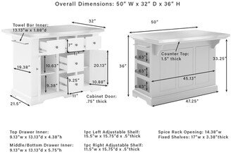 Crosley Furniture Julia Wood Top Kitchen Island - 50 W x32 D x 36 H