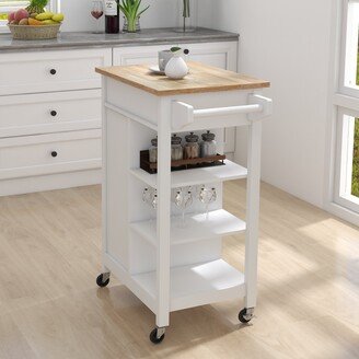 Kitchen Island Rolling Trolley Cart-AA