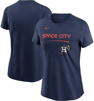 Women's Navy Houston Astros City Connect Wordmark T-Shirt