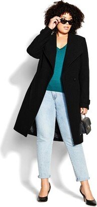 Women's Plus Size So Sleek Coat - - 14W