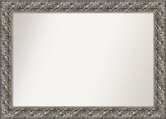 42 x 30 Non-Beveled Silver Luxor Wood Bathroom Wall Mirror