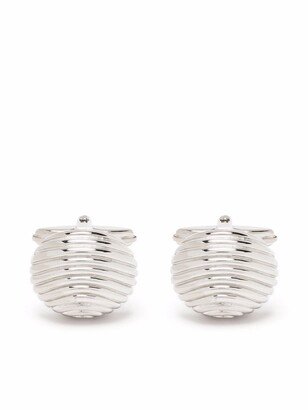 Round Ridged Cufflinks-AA