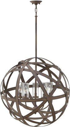 Netlighting Carson 5 Light Outdoor Ceiling Pendant Light Iron IP44 E14