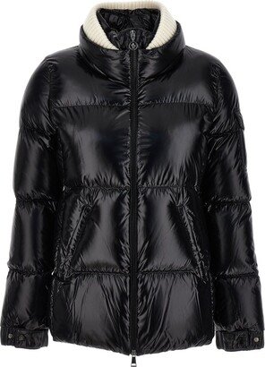 Zip-Up Long-Sleeved Puffer Jacket-AA