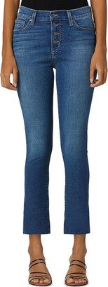 Womens Cropped Mid Rise Bootcut Jeans