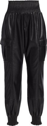 Jenning Vegan Leather Cargo Pants-AA