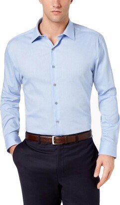 Mens Athletic Fit Diamond Print Dress Shirt