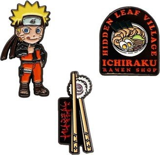 Naruto Shippuden Enamel Filled 3-Pack Lapel Pin Set