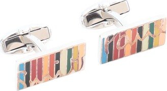 Cufflinks And Tie Clips Silver-AB