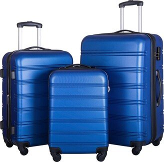 GREATPLANINC Expandable Suitcase 3 Piece Luggage Set Hardside Spinner Suitcase with TSA Lock Spinner 20 24 28-AB