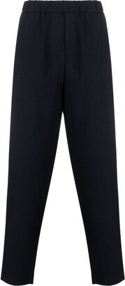 Fine-Ribbed Tapered Wool-Blend Trousers