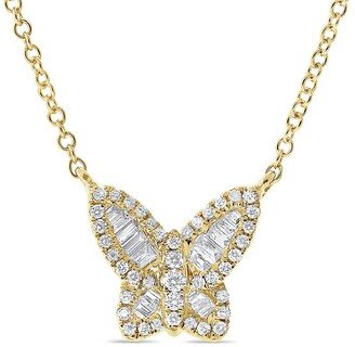 Sabrina Designs 14K 0.20 Ct. Tw. Diamond Butterfly Necklace