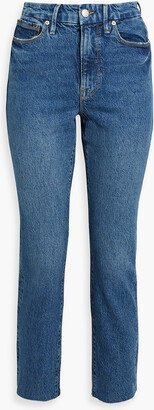 Good Classic frayed high-rise slim-leg jeans-AA