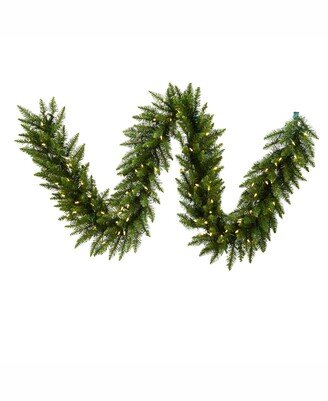 9' Camdon Fir Artificial Christmas Garland with 100 Warm White Led Lights