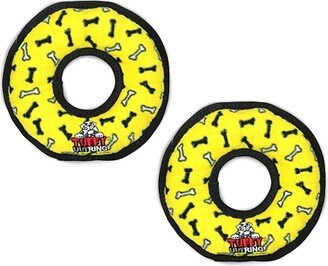 Tuffy Ultimate Ring Yellow Bone, 2-Pack Dog Toys