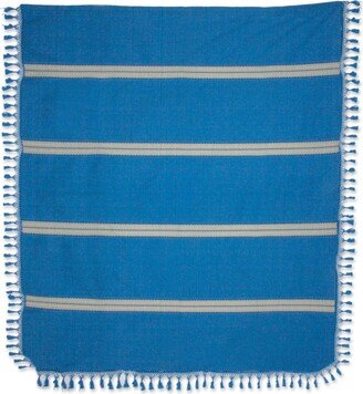 Zapotec Cotton Bedspread, 'Oaxaca Ocean'