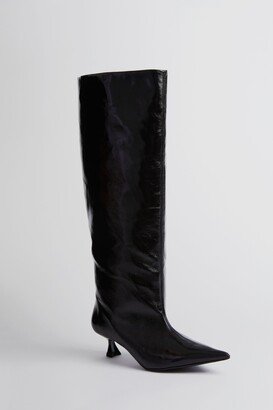 Black Soft Slouchy High Shaft Boot