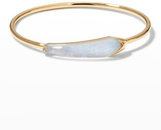 Flexi Bangle in White Opalescent Clear Quartz Crystal