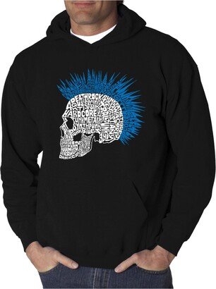 Men's Punk Mohawk Word Art Hooded Sweatshirt