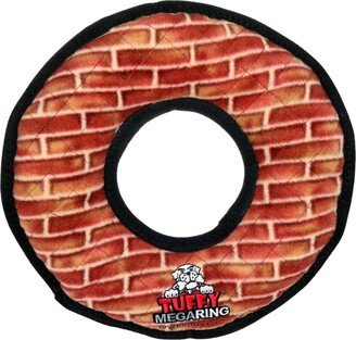 Tuffy Mega Ring Brick, Dog Toy - Rust/ Copper