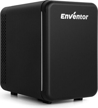 Enventor 4L Portable Mini Fridge for Christmas Gift, Skincare, Beverage, Home, Office and Car - Black