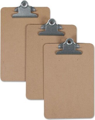 Universal Office UNIVERSAL Hardboard Clipboard 3/4 Capacity 5 x 8 Sheets Brown 05610VP