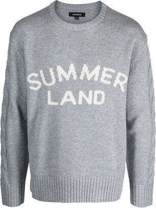 Summerland intarsia-knit jumper