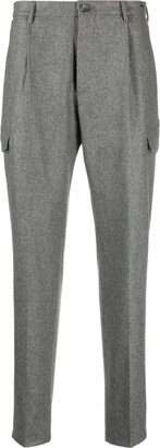Virgin-Wool Tapered Cargo Trousers