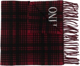 VLogo checked scarf