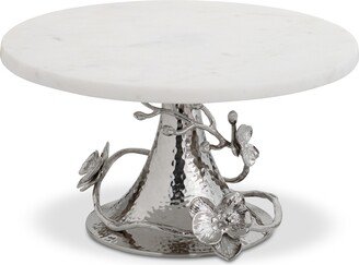 White Orchid Marble Cake Stand