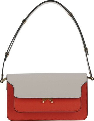 Trunk Colour-Block Foldover Top Crossbody Bag-AA