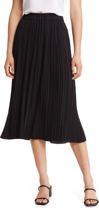 Micro Pleat Midi Skirt