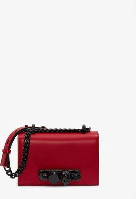 Women's Mini Jewelled Satchel In Welsh Red