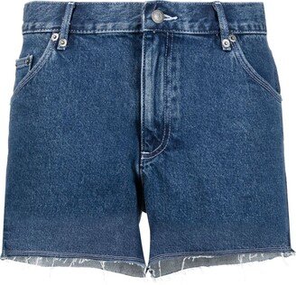 Johnny low-rise raw-cut denim shorts