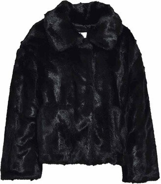 JAKKE Black faux fur Traci coat Jakke