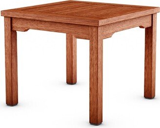 Amazonia Patio Side Table Eucalyptus Wood Square Outdoor Accent Table 19-in - Kingsbury