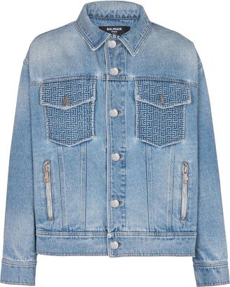 Rear Logo-Print Denim Jacket